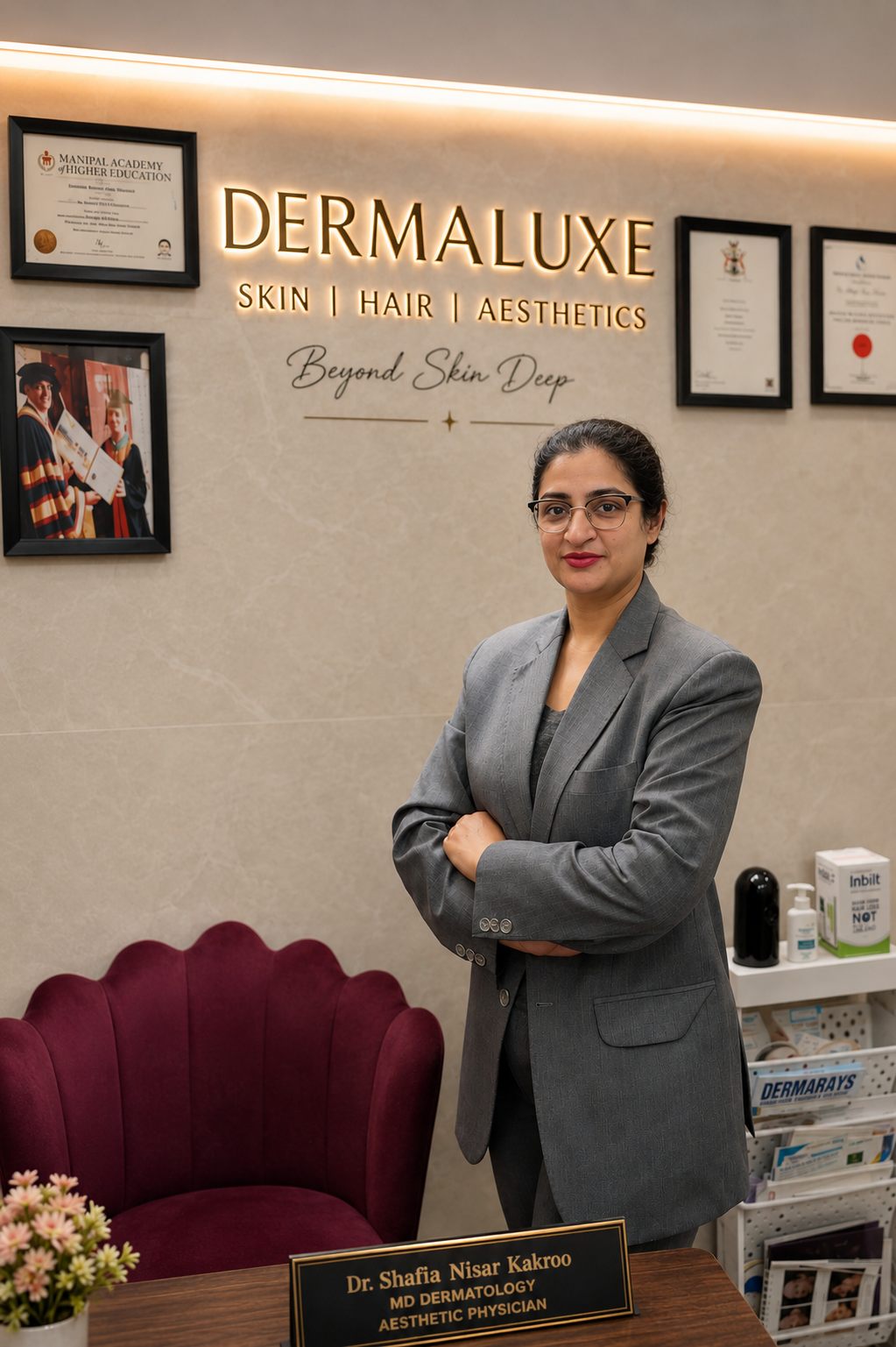 Dr. Shafia Nisar Kakroo at Dermaluxe Clinic